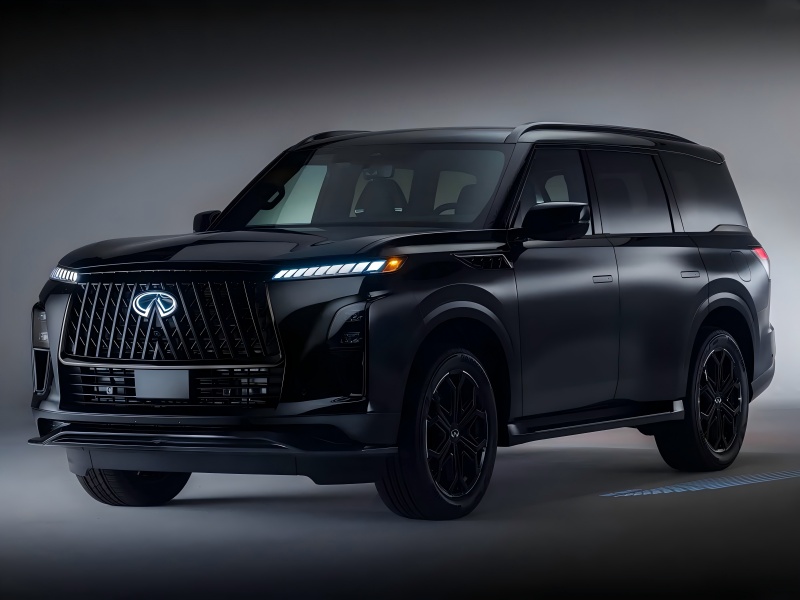 طقم خارجي باللون الأسود / محرك V6 سعة 3.5 تي - الصور الرسمية لسيارة إنفينيتي QX80 الإصدار الرياضي لعام 2026